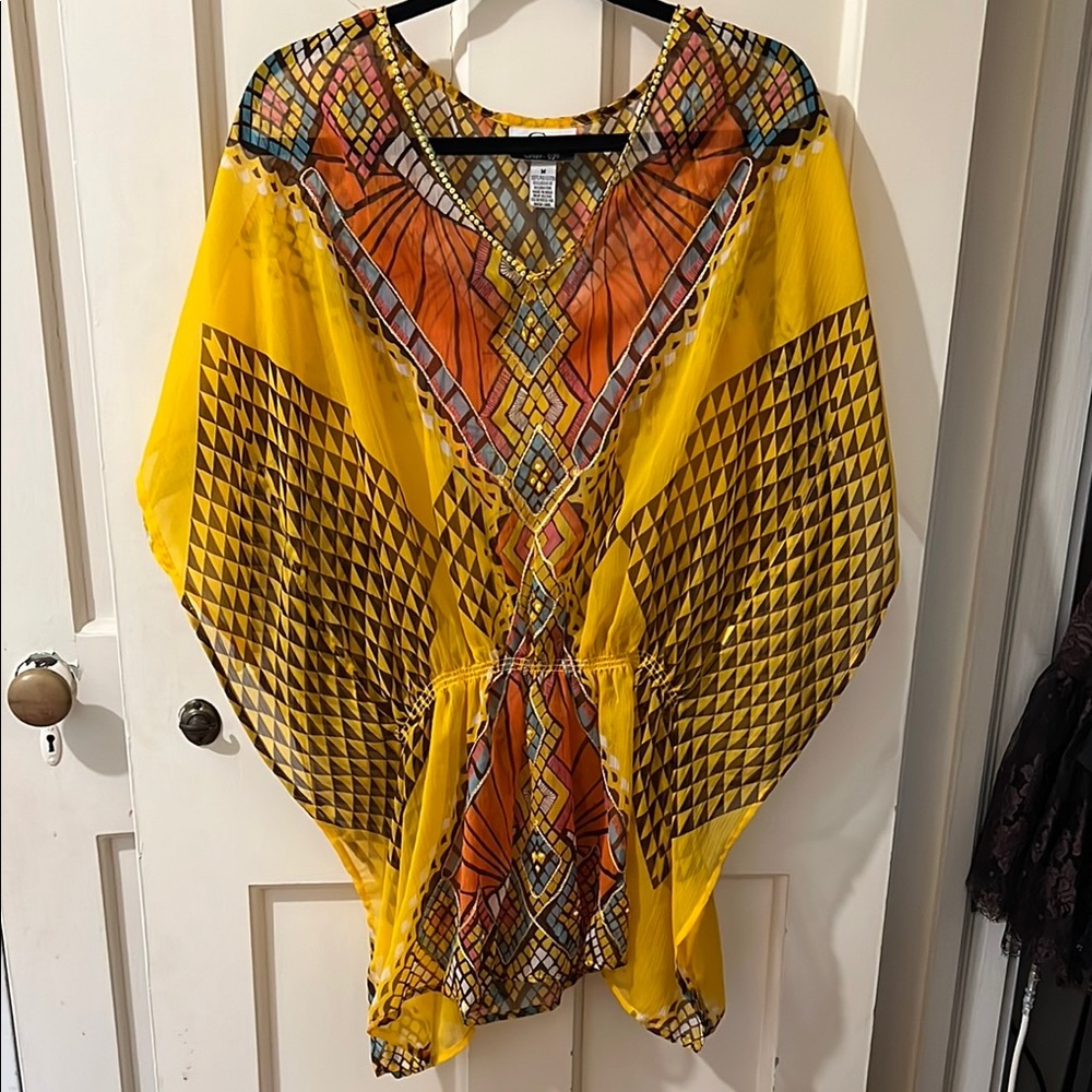 Geometric Yellow Women's Top